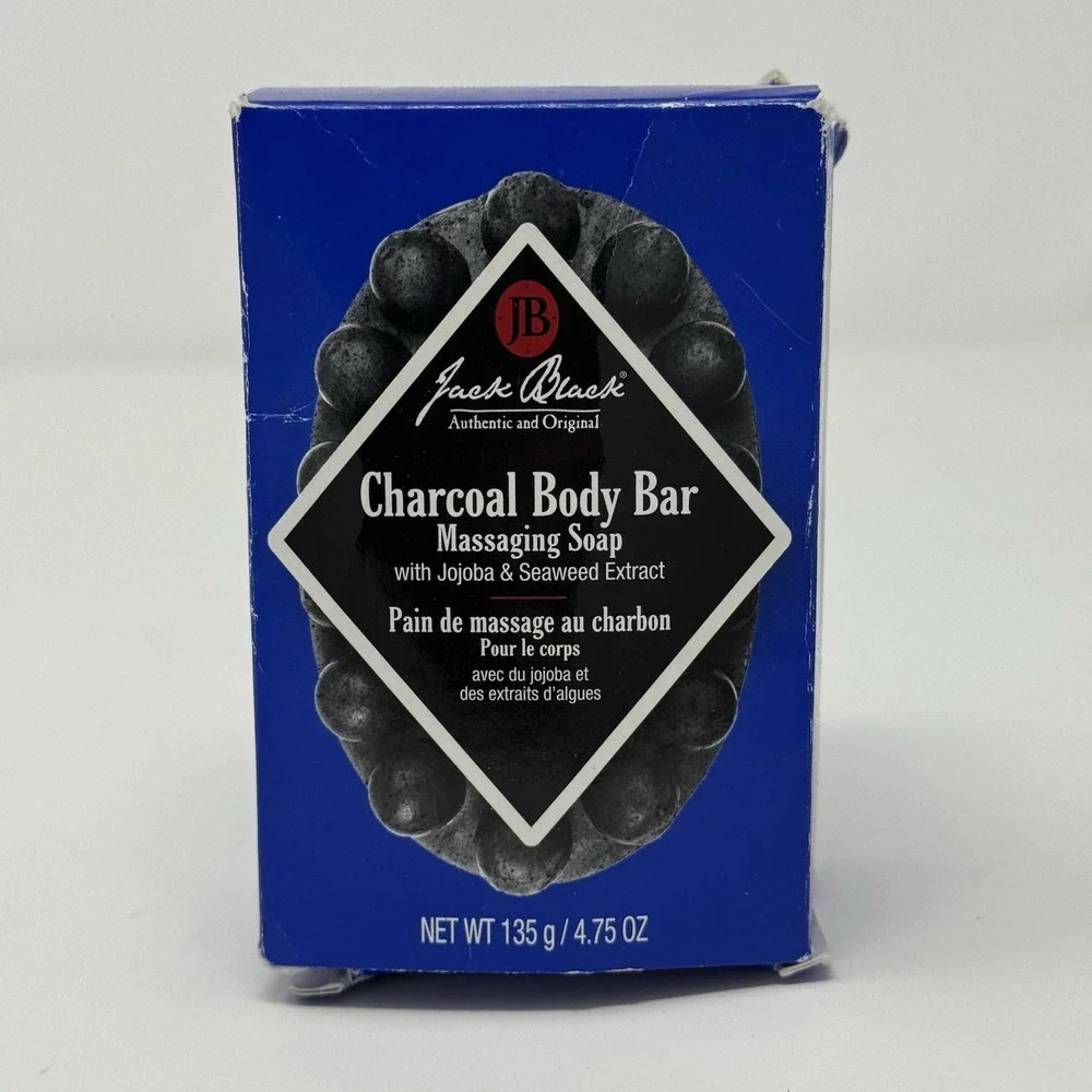 Jack Black Charcoal Body Bar Massaging Soap 4.75oz | SEALED AND NEW IN BOX!!